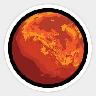 Mars the Red Planet Sticker